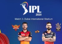 आईपीएल 2020 का तीसरा मैच रॉयल चैलेंजर्स बैंगलोर और सनराइजर्स हैदराबाद के बीच 7.30 बजे शुरू होगा