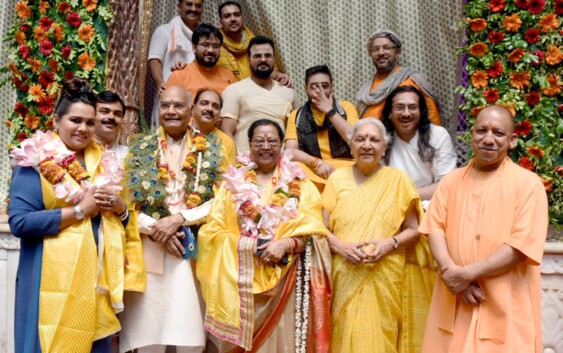 राष्ट्रपति राम नाथ कोविंद ने वृंदावन में श्री बांके बिहारी मंदिर में दर्शन-पूजन किया