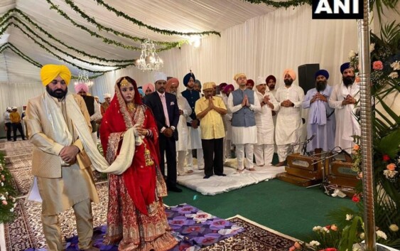 पंजाब के मुख्यमंत्री भगवंत मान ने डॉ गुरप्रीत कौर के साथ शादी की